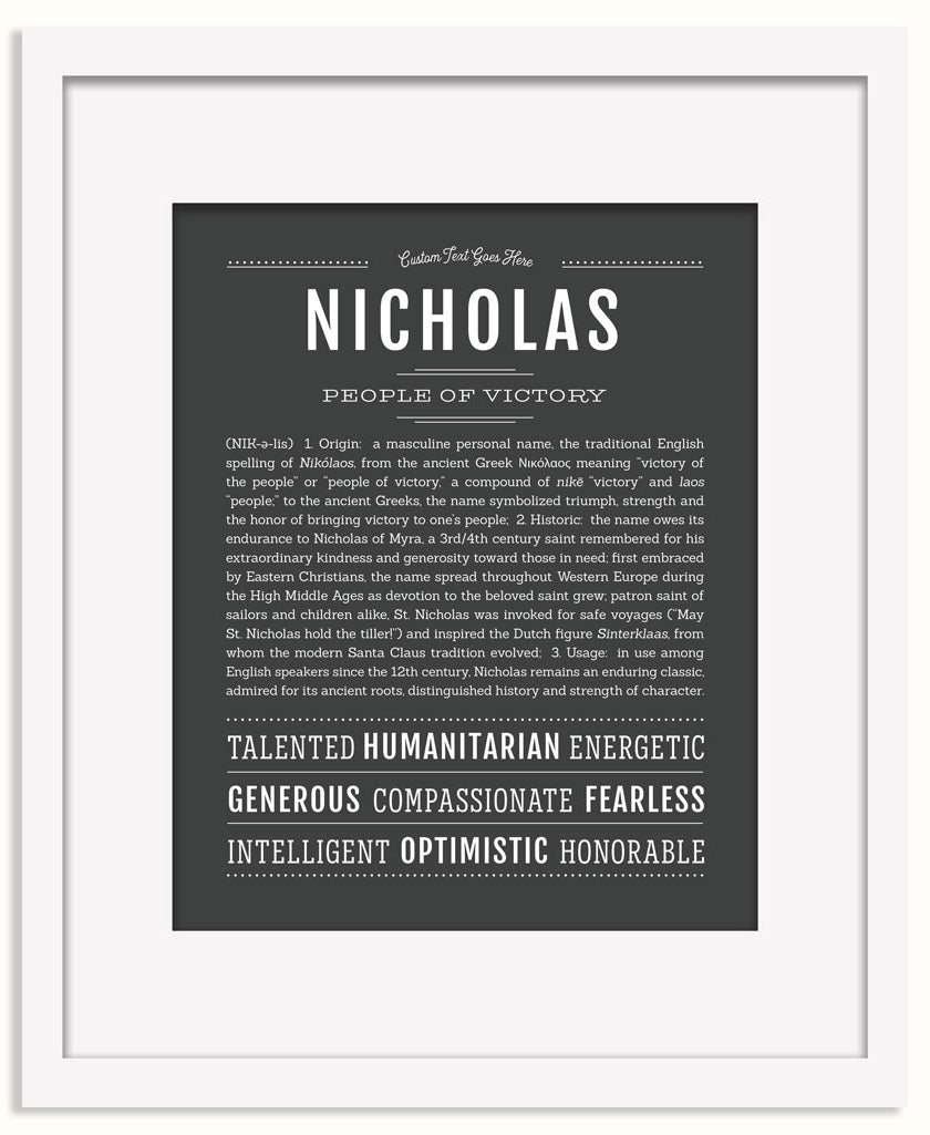Frame Options | Charcoal Gray | Black Frame, Matted