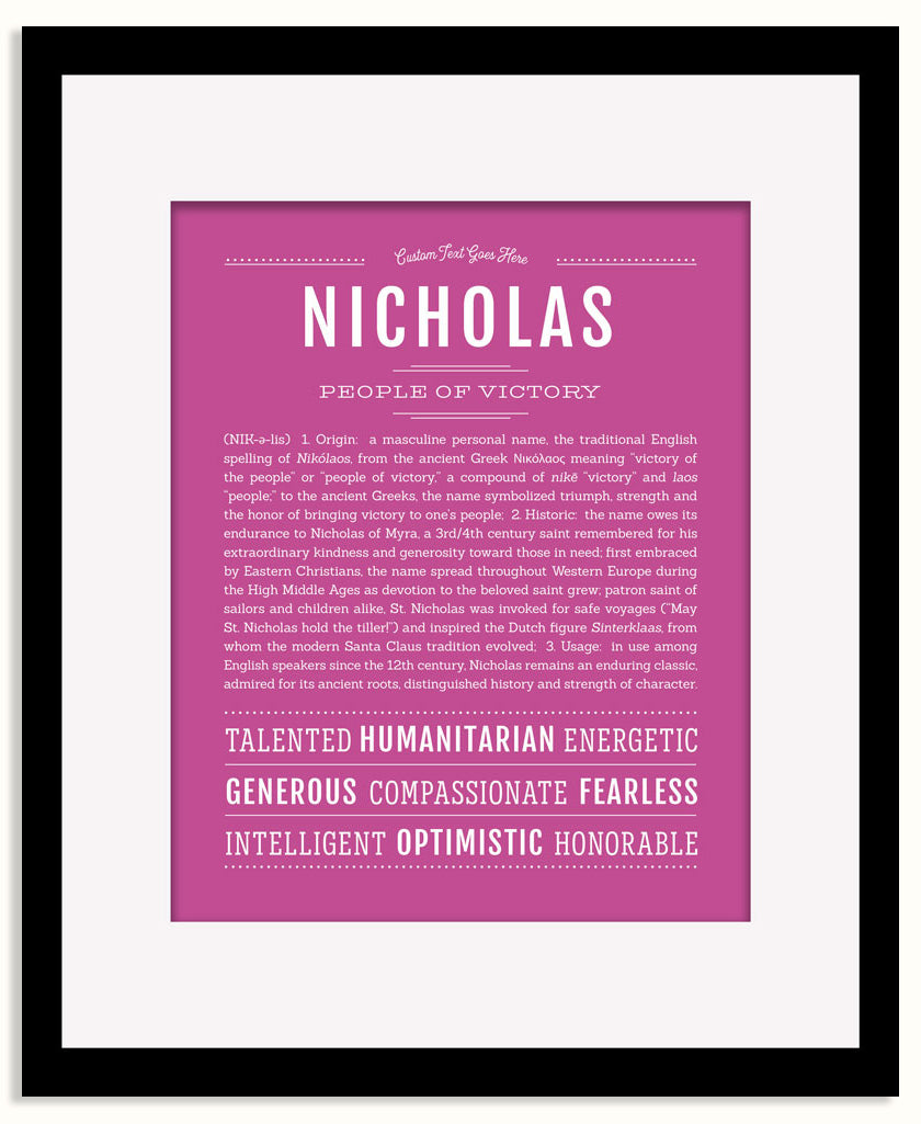 Frame Options | Dark Pink | Maple Frame, Matted