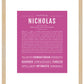 Nicholas | Name Art Print