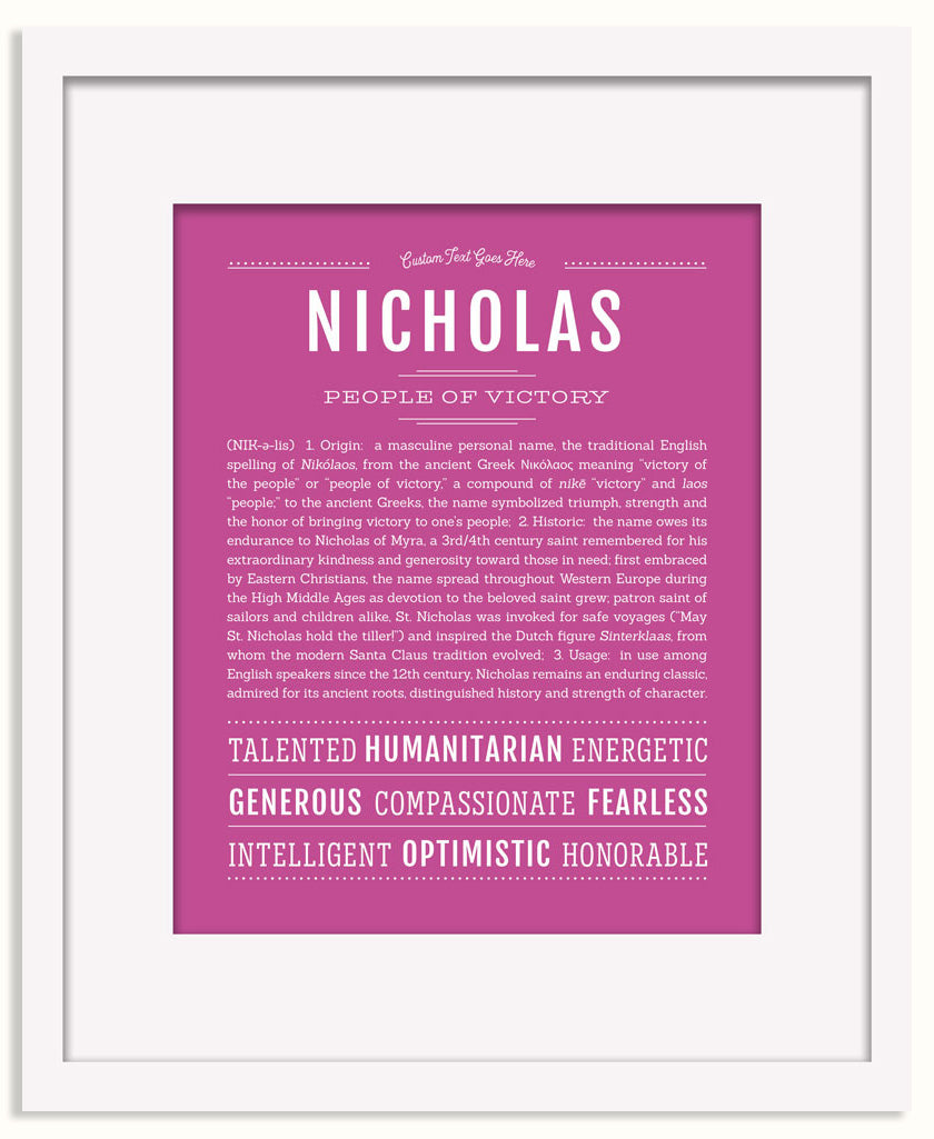 Frame Options | Dark Pink | Black Frame, Matted