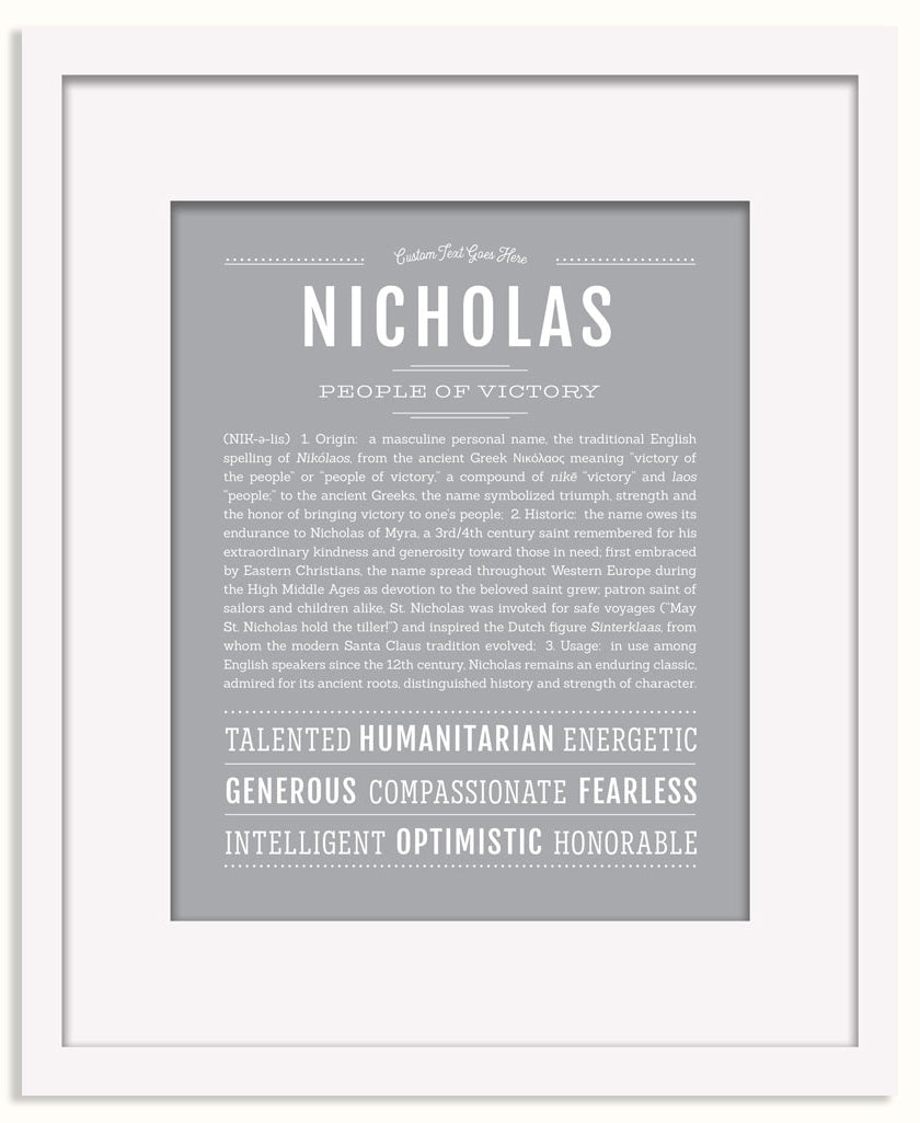 Frame Options | Light Gray | Black Frame, Matted