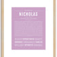 Nicholas | Name Art Print