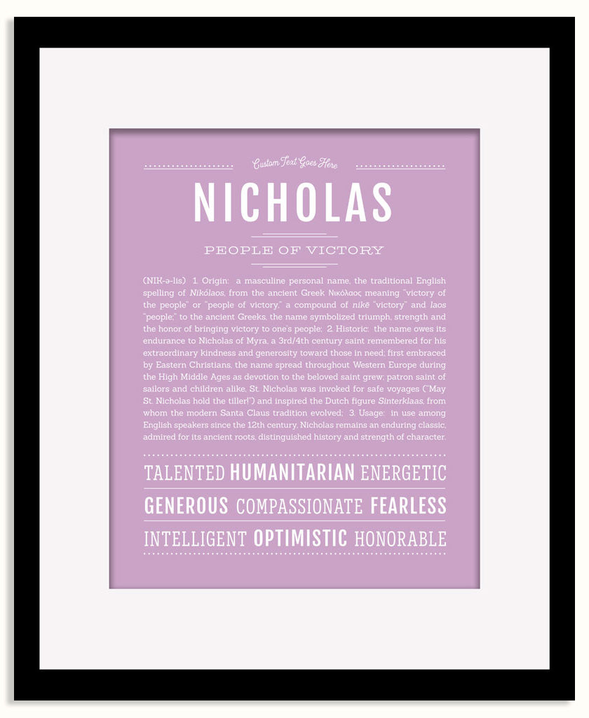 Frame Options | Lilac | Maple Frame, Matted