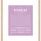 Nicholas | Name Art Print