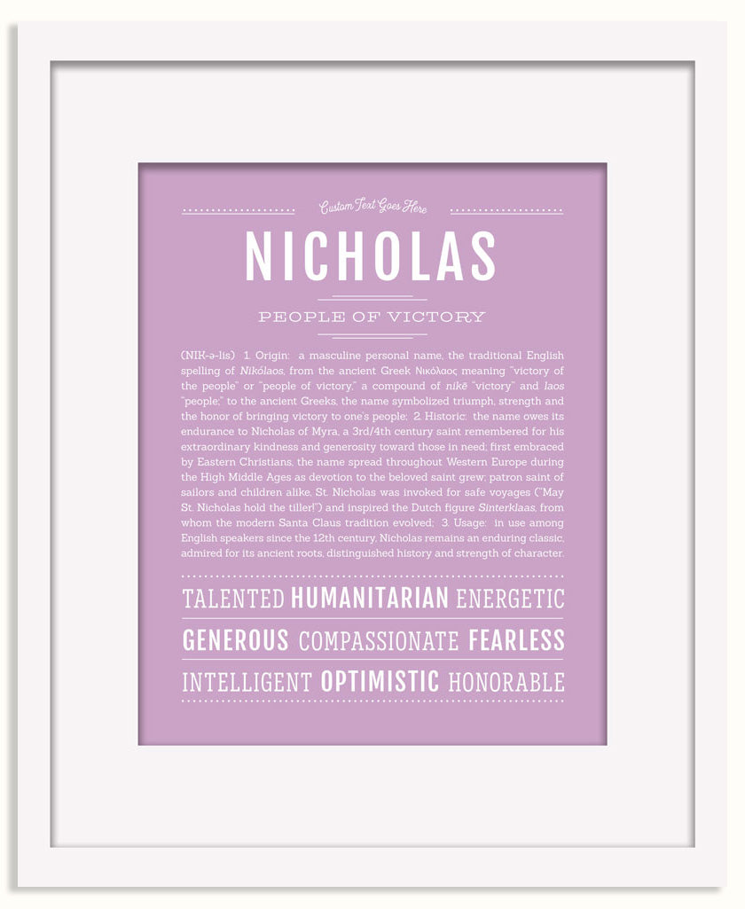 Frame Options | Lilac | Black Frame, Matted