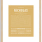 Nicholas | Name Art Print