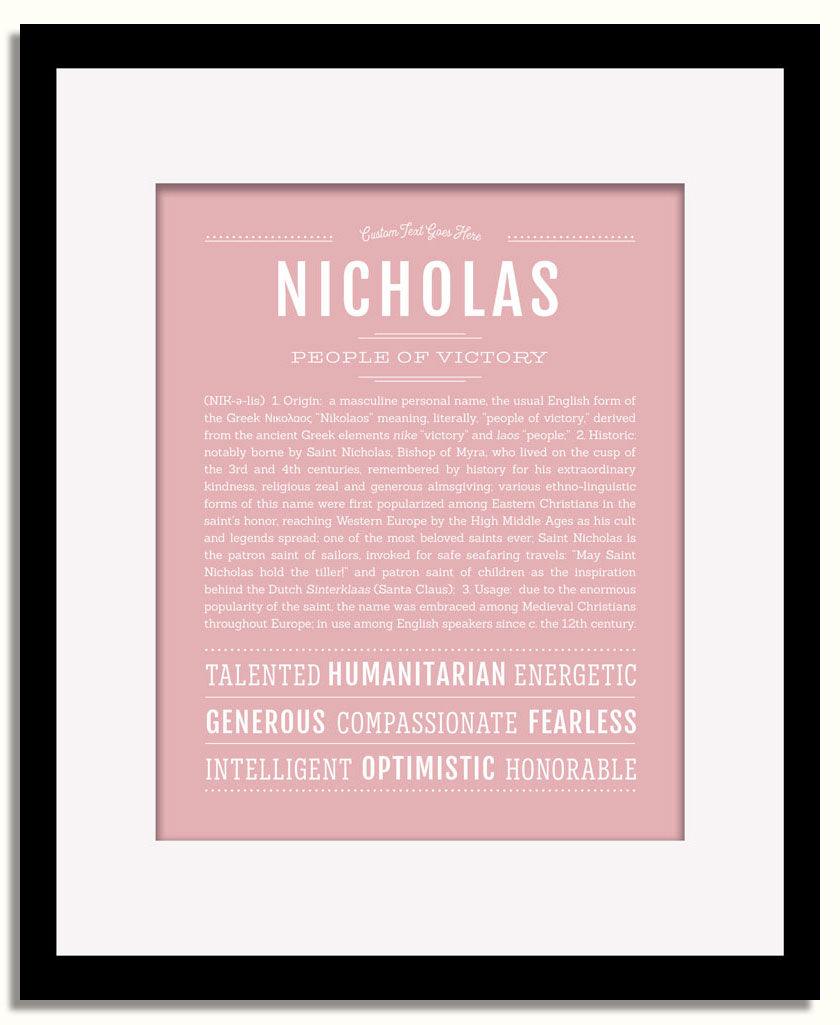 Frame Options | Dusty Rose | Black Frame, Matted