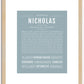 Nicholas | Name Art Print