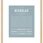 Nicholas | Name Art Print