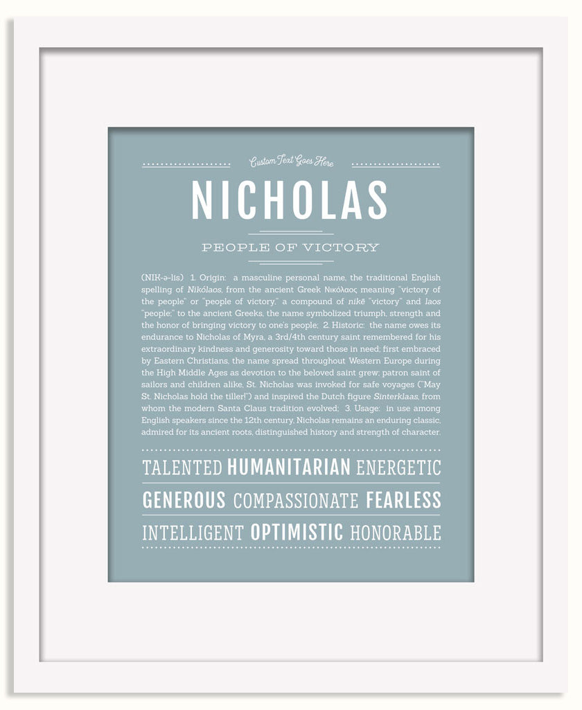 Frame Options | Powder Blue | Black Frame, Matted