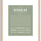 Nicholas | Name Art Print