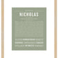 Nicholas | Name Art Print