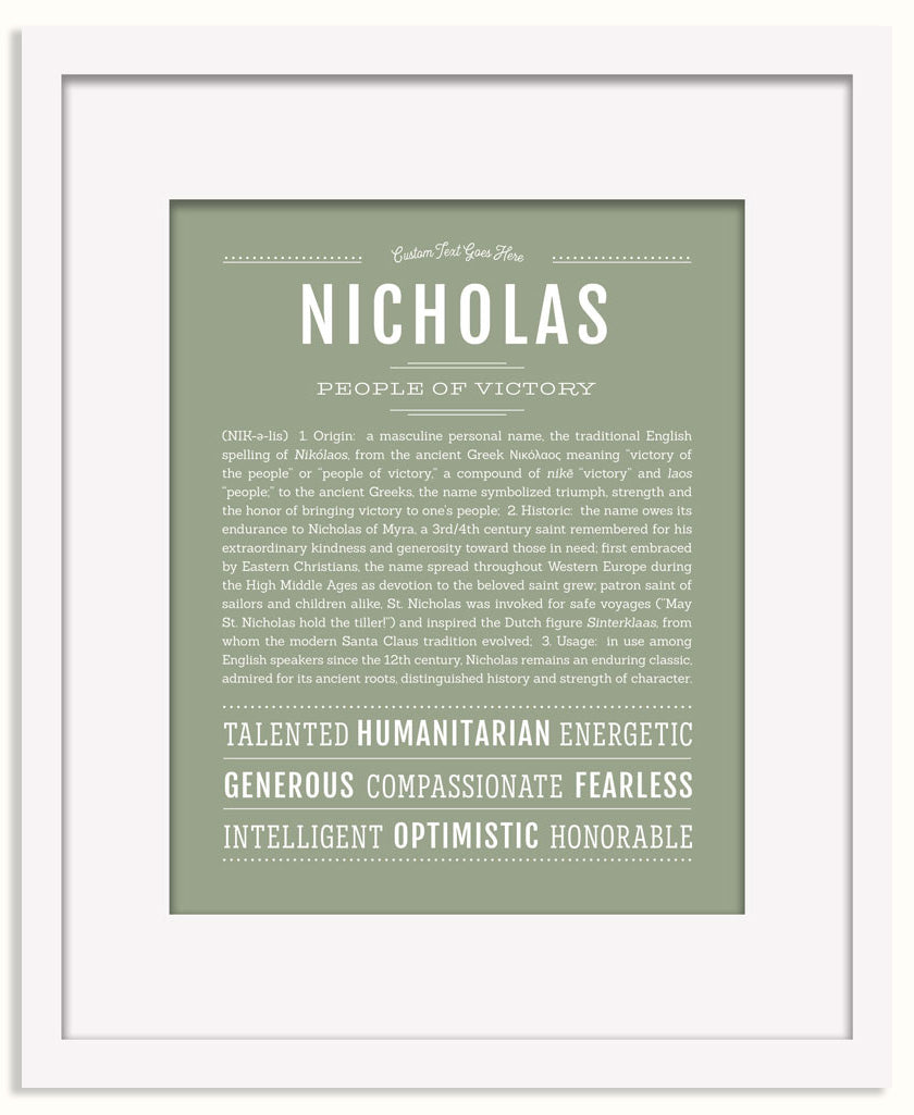 Frame Options | Sage | Black Frame, Matted