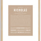 Nicholas | Name Art Print