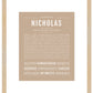 Nicholas | Name Art Print