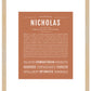 Nicholas | Name Art Print