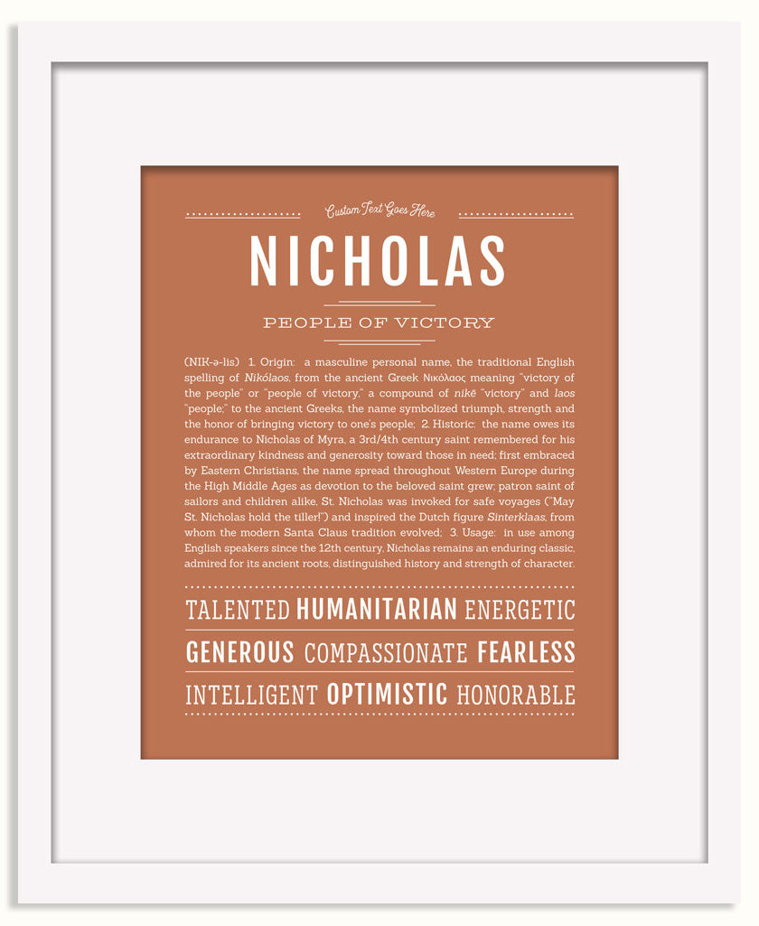 Frame Options | Terra Cotta | Black Frame, Matted