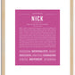 Nick | Name Art Print