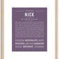 Nick | Name Art Print