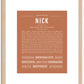 Nick | Name Art Print