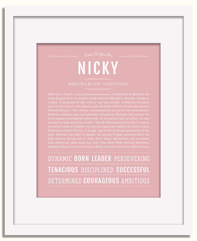 Frame Options | Dusty Rose | White Frame, Matted