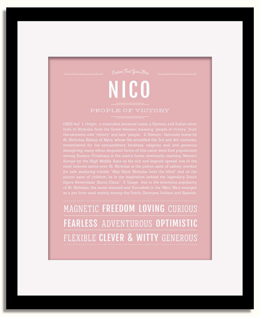 Frame Options | Dusty Rose | Black Frame, Matted