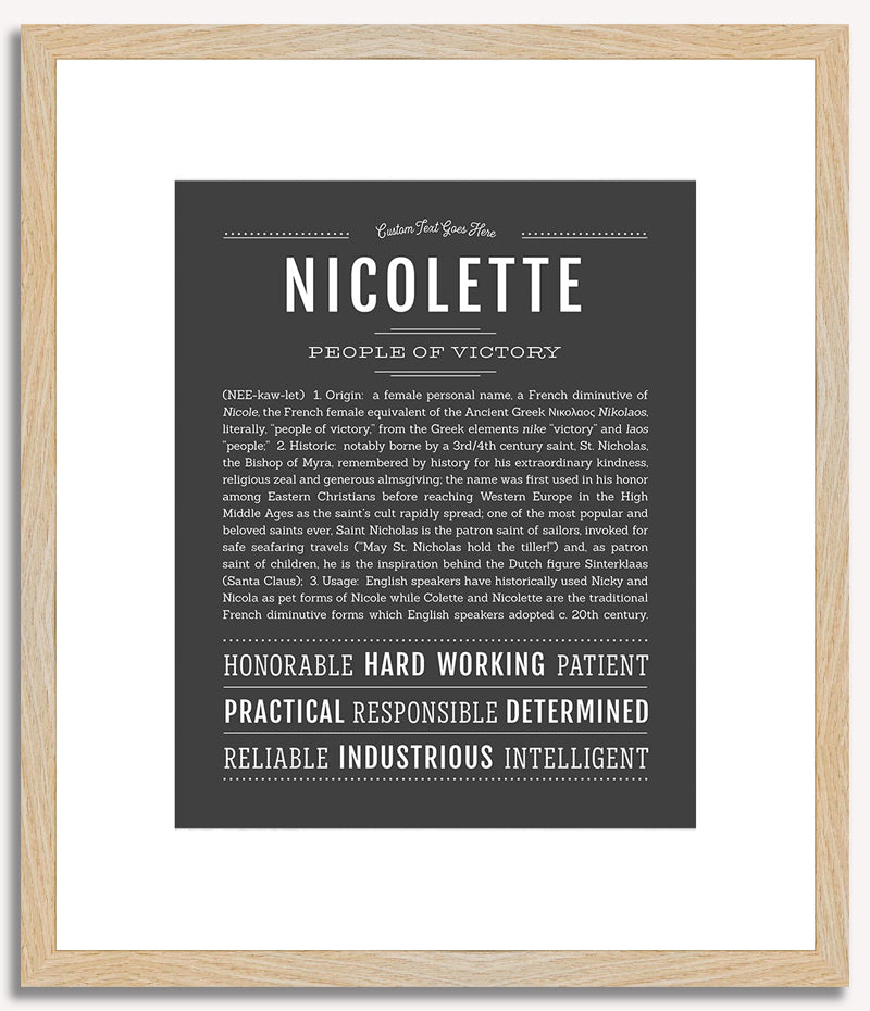 Nicolette | Name Art Print