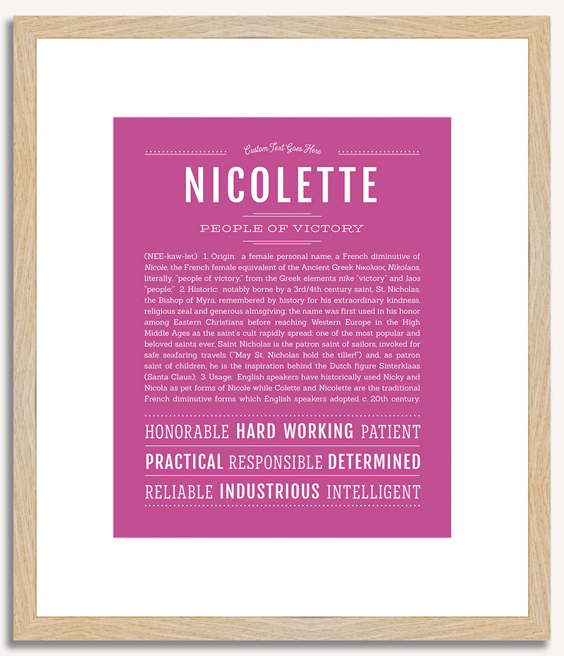 Nicolette | Name Art Print