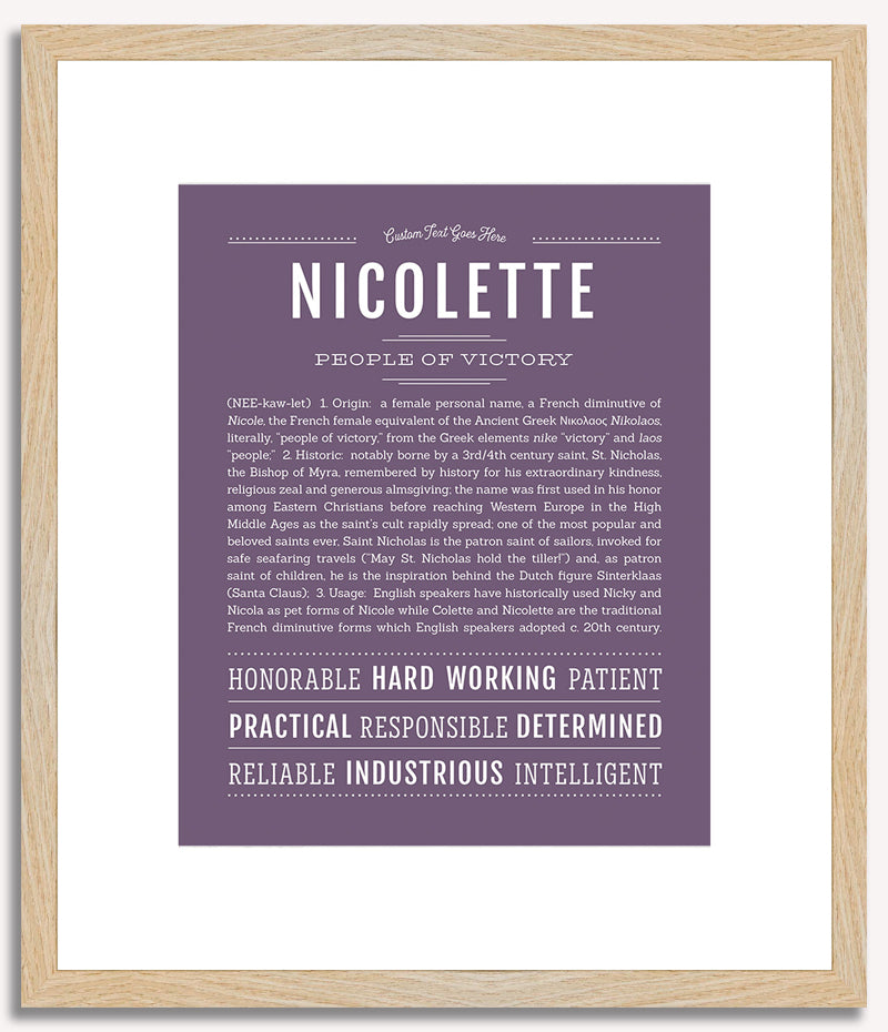 Nicolette | Name Art Print