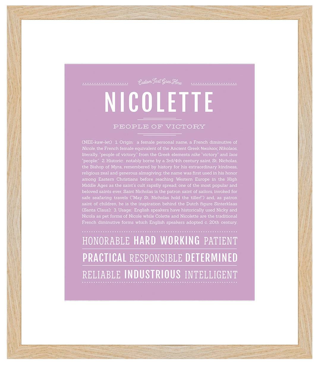 Nicolette | Name Art Print