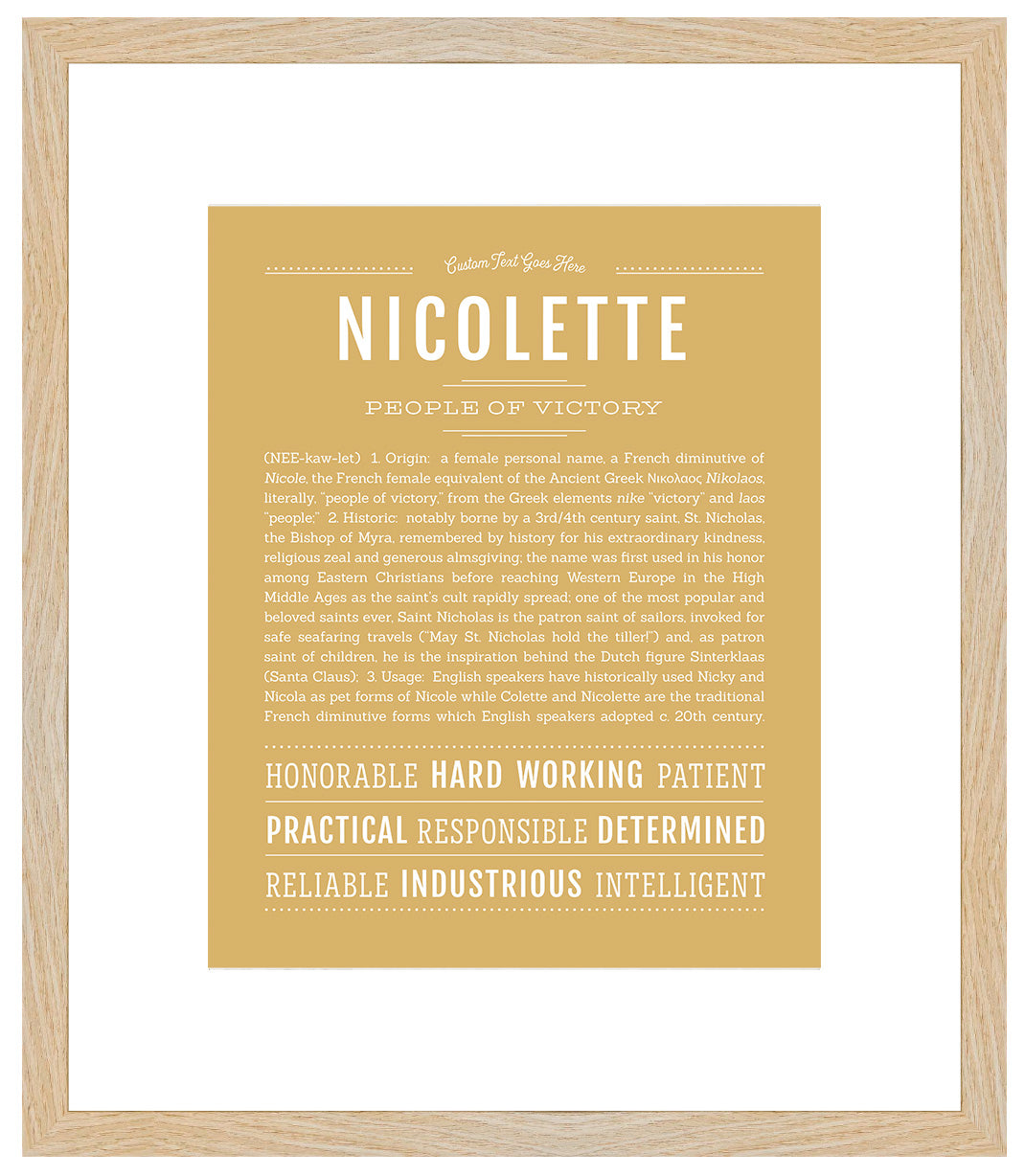 Nicolette | Name Art Print