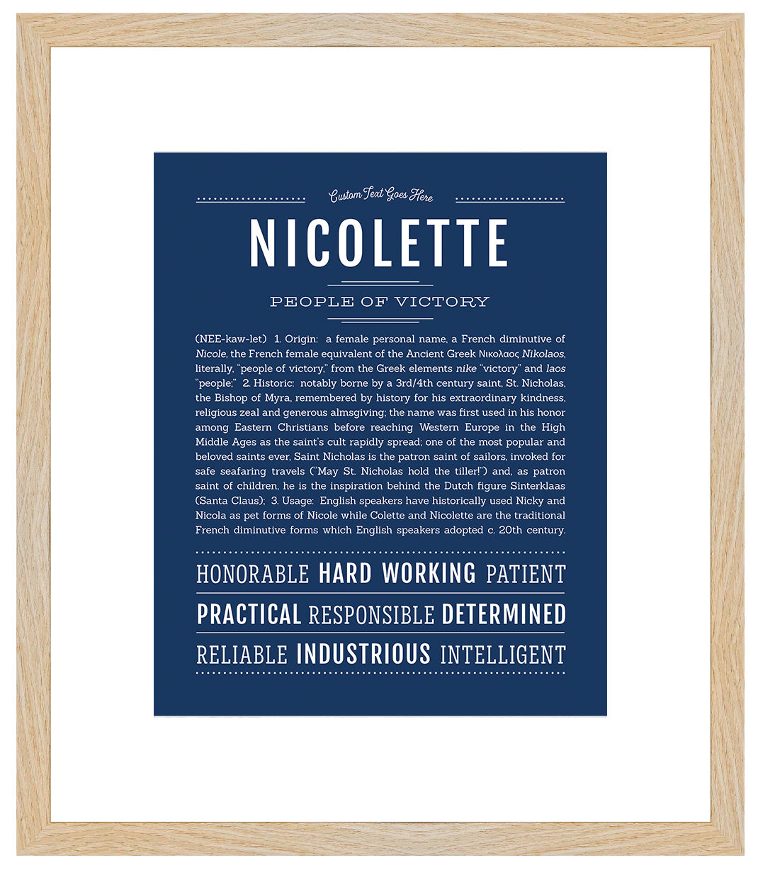 Nicolette | Name Art Print