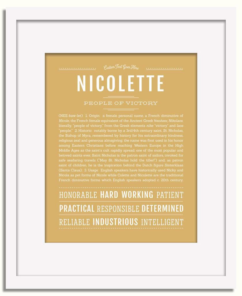 Frame Options | Matte Gold | White Frame, Matted