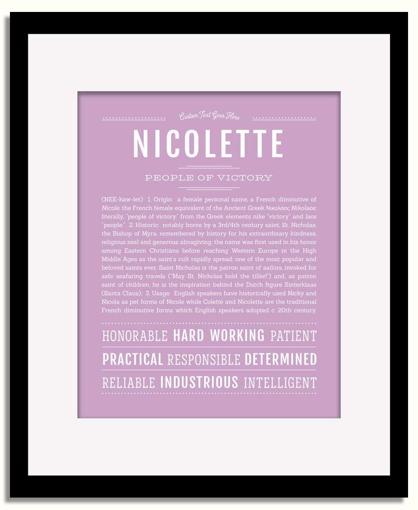 Frame Options | Lilac | Black Frame, Matted