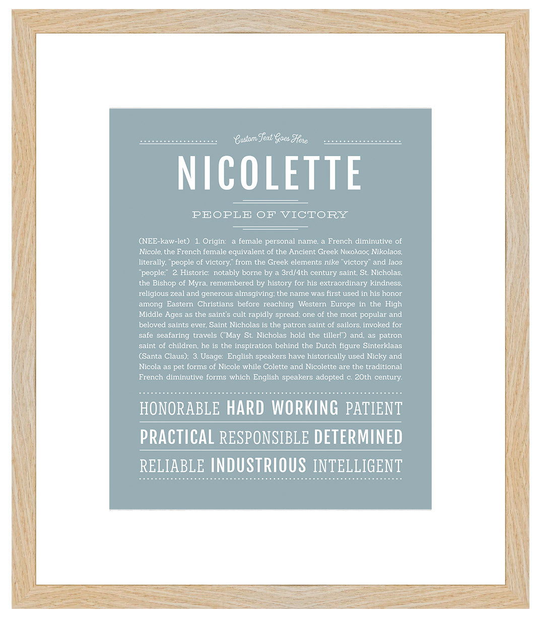 Nicolette | Name Art Print