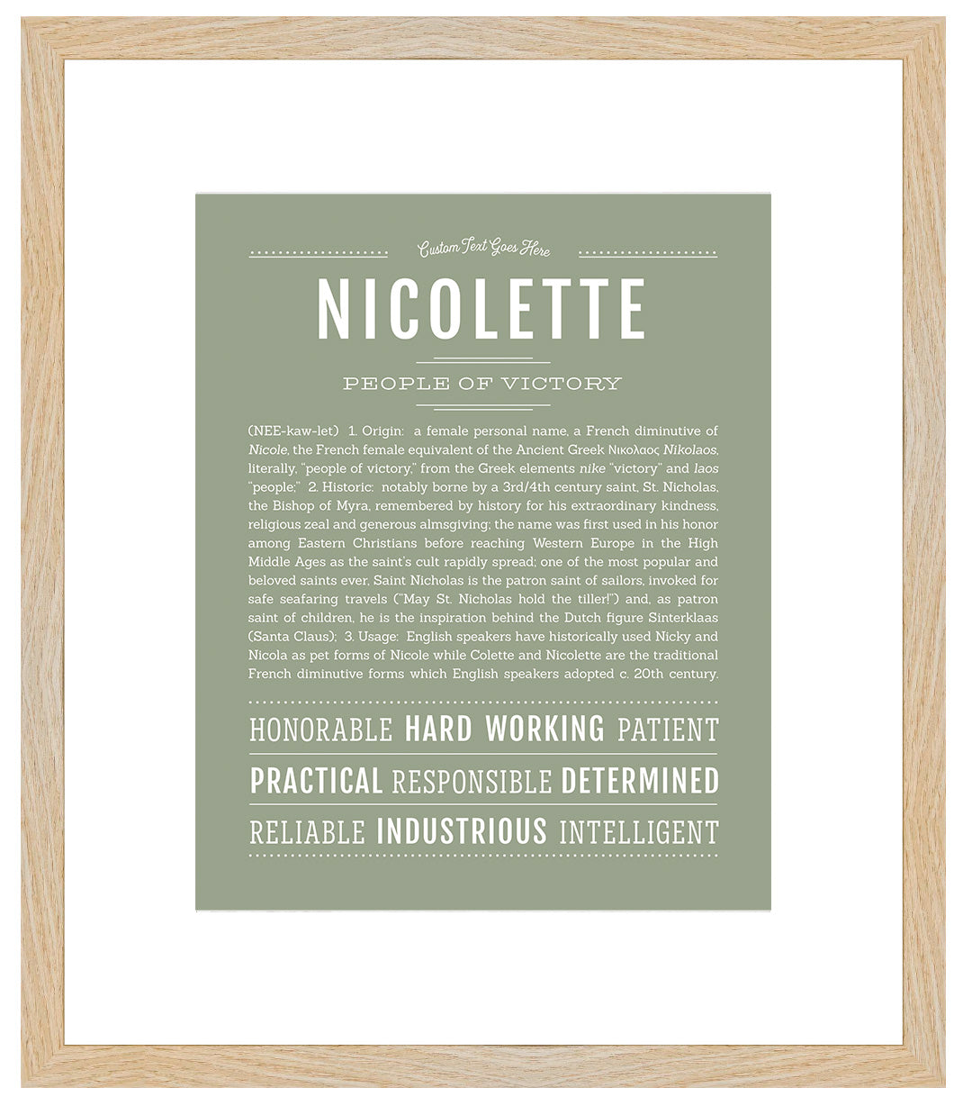 Nicolette | Name Art Print