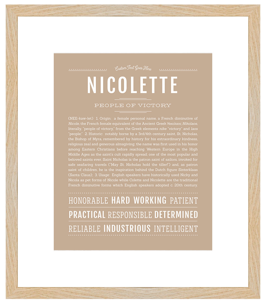 Nicolette | Name Art Print