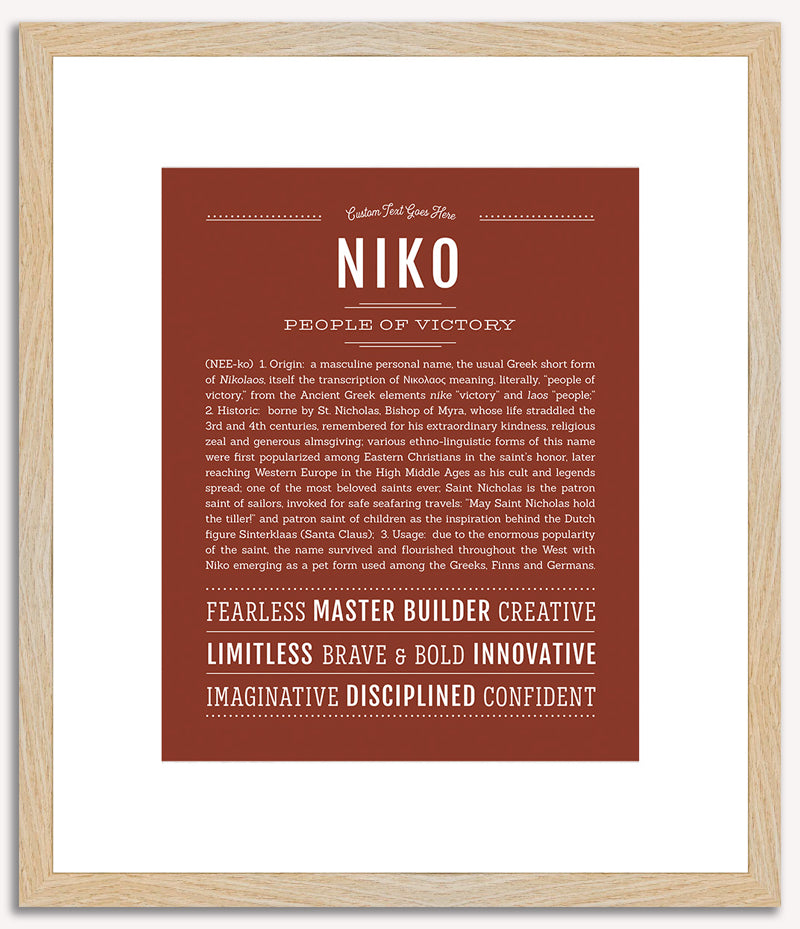 Niko | Name Art Print