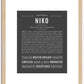 Niko | Name Art Print