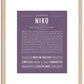 Niko | Name Art Print