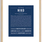 Niko | Name Art Print