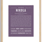 Nikola (female) | Name Art Print