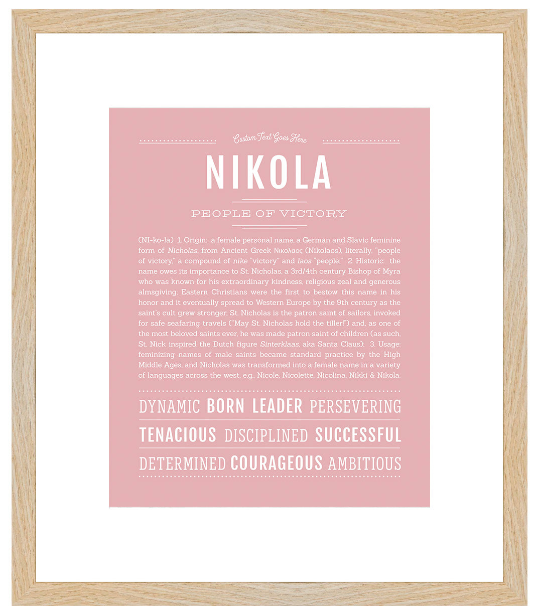 Nikola (female) | Name Art Print