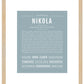 Nikola (female) | Name Art Print