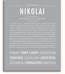 Nikolai Personalized Name Meaning Art Prints – Name Stories