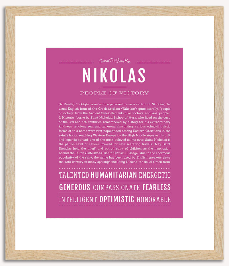 Nikolas | Name Art Print