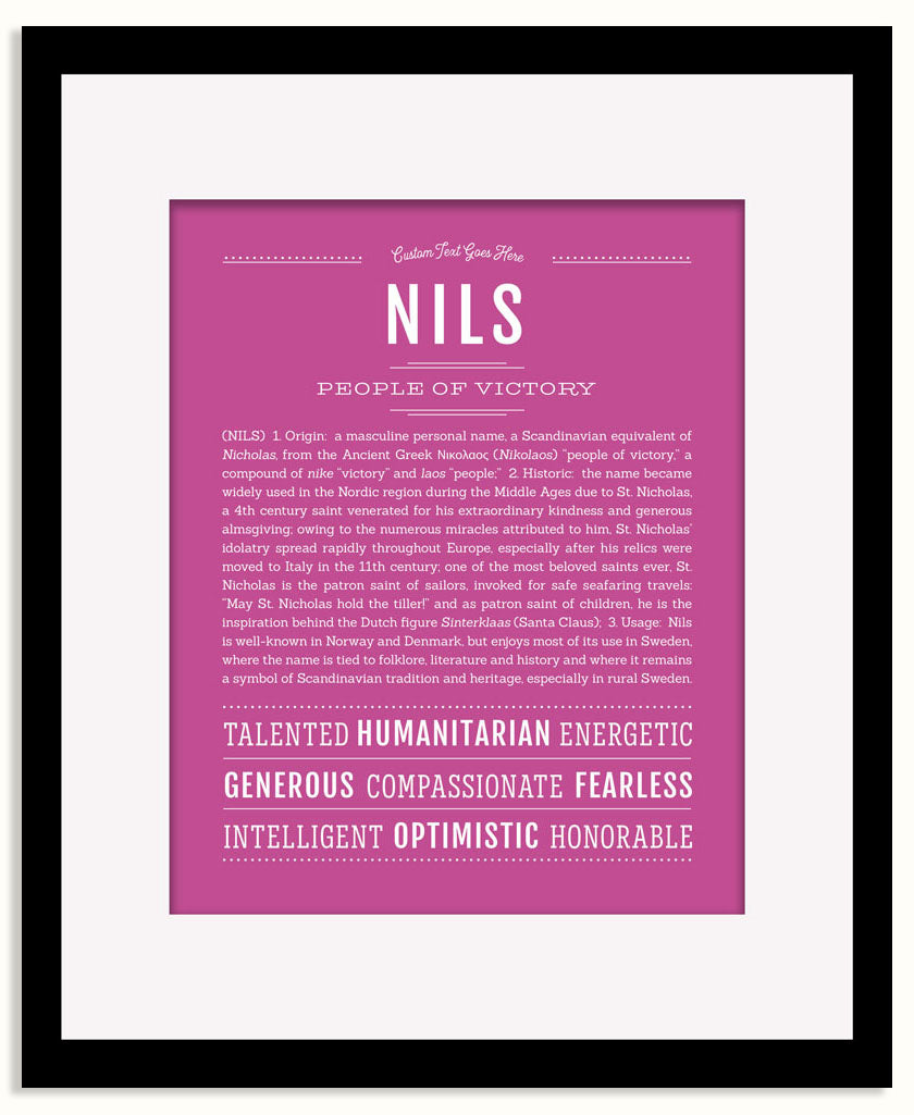 Frame Options | Dark Pink | Black Frame, Matted
