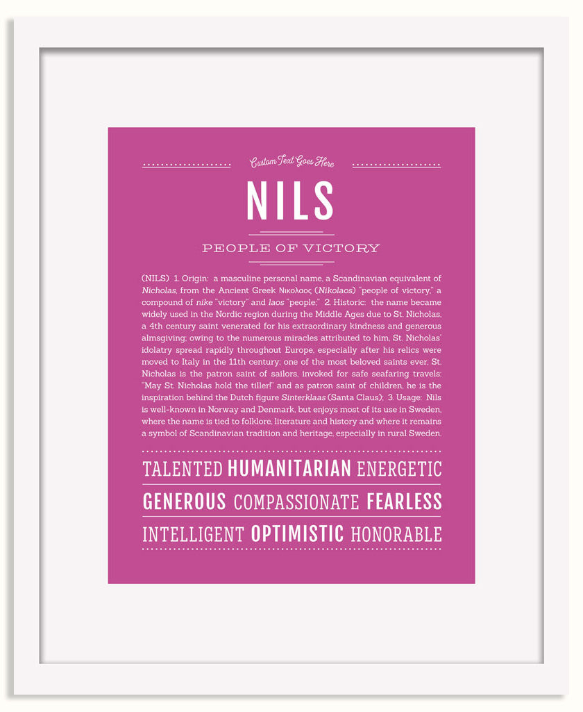 Frame Options | Dark Pink | White Frame, Matted