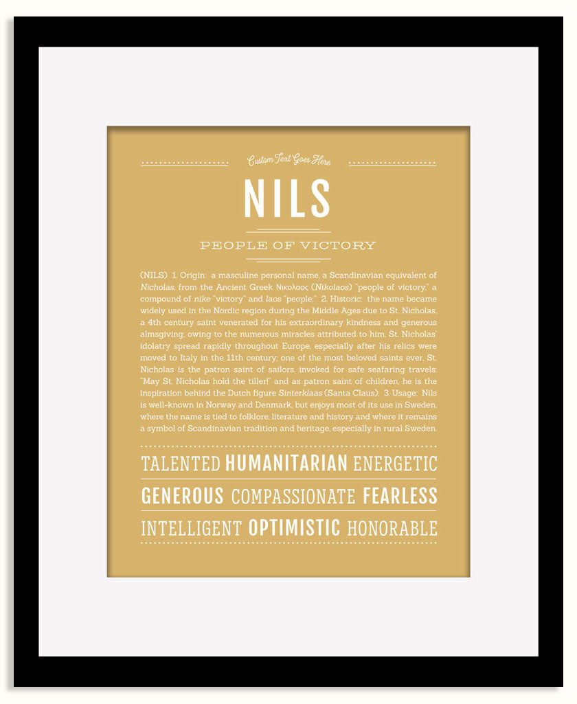 Frame Options | Matte Gold | Black Frame, Matted
