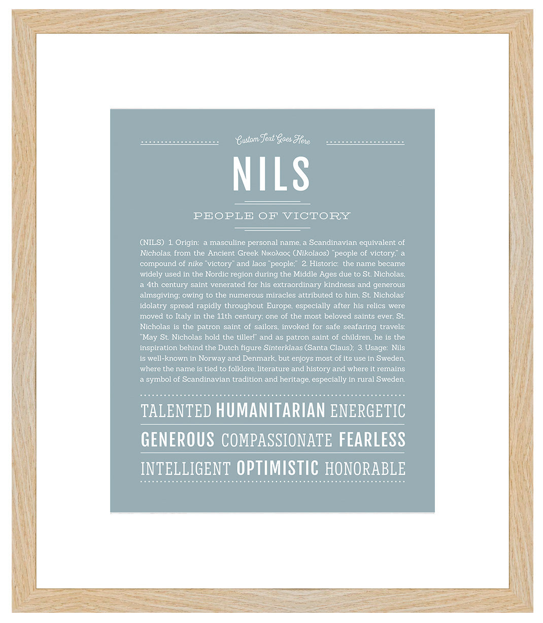 Frame Options | Powder Blue | Maple Frame, Matted